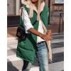 imageBTFBM Fall Long Puffer Vest Women Sleeveless Hooded Reversible Fleece Sherpa Jacket Zip Up Winter Coat Outerwear VestsDark Green