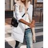imageBTFBM Fall Long Puffer Vest Women Sleeveless Hooded Reversible Fleece Sherpa Jacket Zip Up Winter Coat Outerwear VestsWhite