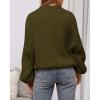 imageBTFBM Sweaters for Women Fall 2025 Crew Neck Lantern Long Sleeve Casual Oversized Pullover Knit Winter TopsArmy Green