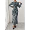 imageBTFBM Wedding Guest Dresses for Women Fall Fashion 2025 Bodycon Long Sleeve Boho Mesh Party Cocktail Floral Maxi DressFloral Blue Black