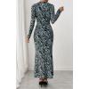 imageBTFBM Wedding Guest Dresses for Women Fall Fashion 2025 Bodycon Long Sleeve Boho Mesh Party Cocktail Floral Maxi DressFloral Blue Black