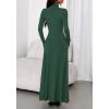 imageBTFBM Womens Dresses Fall 2025 Long Sleeve Turtle Neck Trendy Long Tight Knit Maxi Dress Wedding Guest Party CasualDark Green