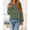 imageBTFBM Womens Long Sleeve Shirts Dressy Lace Fall Tops 2025 Trendy Business Casual TShirts Cute Work Outfits BlousesArmy Green