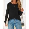 imageBTFBM Womens Long Sleeve Shirts Dressy Lace Fall Tops 2025 Trendy Business Casual TShirts Cute Work Outfits BlousesBlack
