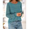 imageBTFBM Womens Long Sleeve Shirts Dressy Lace Fall Tops 2025 Trendy Business Casual TShirts Cute Work Outfits BlousesLake Blue
