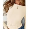 imageBTFBM Womens Long Sleeve Tops Fall Fashion 2025 Ribbed Slim Fit Y2K Boat Neck T Shirts Casual Going Out Workout OutfitsBeige