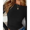 imageBTFBM Womens Long Sleeve Tops Fall Fashion 2025 Ribbed Slim Fit Y2K Boat Neck T Shirts Casual Going Out Workout OutfitsBlack