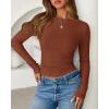 imageBTFBM Womens Long Sleeve Tops Fall Fashion 2025 Ribbed Slim Fit Y2K Boat Neck T Shirts Casual Going Out Workout OutfitsBrown