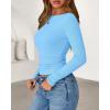imageBTFBM Womens Long Sleeve Tops Fall Fashion 2025 Ribbed Slim Fit Y2K Boat Neck T Shirts Casual Going Out Workout OutfitsLight Blue
