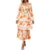 Floral Apricot Orange