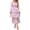 Floral Light Blue Pink
