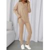 imageBTFBM Two Piece Sets For Women Fall Fashion 2025 Casual Lounge Matching Set Airport Travel Outfit Workout ClothingApricot