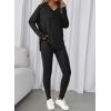 imageBTFBM Two Piece Sets For Women Fall Fashion 2025 Casual Lounge Matching Set Airport Travel Outfit Workout ClothingBlack