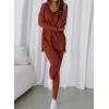 imageBTFBM Two Piece Sets For Women Fall Fashion 2025 Casual Lounge Matching Set Airport Travel Outfit Workout ClothingBrown