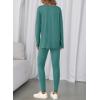 imageBTFBM Two Piece Sets For Women Fall Fashion 2025 Casual Lounge Matching Set Airport Travel Outfit Workout ClothingTurquoise