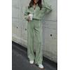 imageBTFBM Womens Two Piece Tracksuit Fall 2025 Long Sleeve Zip Up Sweatshirt Long Pants Outfits Jogger Sweatsuit SetsBean Green