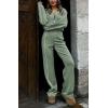 imageBTFBM Womens Two Piece Tracksuit Fall 2025 Long Sleeve Zip Up Sweatshirt Long Pants Outfits Jogger Sweatsuit SetsBean Green