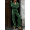 imageBTFBM Womens Two Piece Tracksuit Fall 2025 Long Sleeve Zip Up Sweatshirt Long Pants Outfits Jogger Sweatsuit SetsDark Green