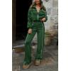 imageBTFBM Womens Two Piece Tracksuit Fall 2025 Long Sleeve Zip Up Sweatshirt Long Pants Outfits Jogger Sweatsuit SetsDark Green
