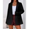 imageBTFBM Blazers for Women 2025 Fall Business Casual Clothes Open Front Oversized Winter Coats Work Office Suit JacketsBlack