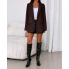 imageBTFBM Blazers for Women 2025 Fall Business Casual Clothes Open Front Oversized Winter Coats Work Office Suit JacketsBrown