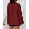 imageBTFBM Blazers for Women 2025 Fall Business Casual Clothes Open Front Oversized Winter Coats Work Office Suit JacketsBurgundy