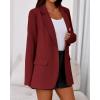 imageBTFBM Blazers for Women 2025 Fall Business Casual Clothes Open Front Oversized Winter Coats Work Office Suit JacketsBurgundy