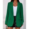 imageBTFBM Blazers for Women 2025 Fall Business Casual Clothes Open Front Oversized Winter Coats Work Office Suit JacketsGreen