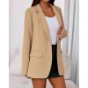 imageBTFBM Blazers for Women 2025 Fall Business Casual Clothes Open Front Oversized Winter Coats Work Office Suit JacketsKhaki