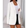 imageBTFBM Blazers for Women 2025 Fall Business Casual Clothes Open Front Oversized Winter Coats Work Office Suit JacketsWhite