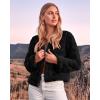 imageBTFBM Winter Coats For Women Faux Fur Jacket Soft Long Sleeve Fluffy Open Front Outerwear Fall Outfits 2025Black