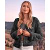 imageBTFBM Winter Coats For Women Faux Fur Jacket Soft Long Sleeve Fluffy Open Front Outerwear Fall Outfits 2025Dark Grey