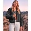 imageBTFBM Winter Coats For Women Faux Fur Jacket Soft Long Sleeve Fluffy Open Front Outerwear Fall Outfits 2025Dark Grey