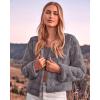 imageBTFBM Winter Coats For Women Faux Fur Jacket Soft Long Sleeve Fluffy Open Front Outerwear Fall Outfits 2025Light Grey