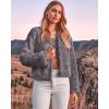 imageBTFBM Winter Coats For Women Faux Fur Jacket Soft Long Sleeve Fluffy Open Front Outerwear Fall Outfits 2025Light Grey
