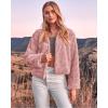 imageBTFBM Winter Coats For Women Faux Fur Jacket Soft Long Sleeve Fluffy Open Front Outerwear Fall Outfits 2025Pink