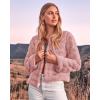 imageBTFBM Winter Coats For Women Faux Fur Jacket Soft Long Sleeve Fluffy Open Front Outerwear Fall Outfits 2025Pink