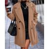 imageBTFBM Women 2025 Winter Faux Fur Coats Lapel Long Sleeve Fuzzy Fleece Outerwear Button Down Sherpa Jackets Fall OutfitsLight Camel