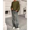 imageBTFBM Womens Oversized Sweater Crewneck 2025 Fall Winter Long Sleeve Fuzzy Warm Knit Pullover Sweaters Trendy OutfitsArmy Green