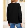 imageBTFBM Womens Loose Pullover Sweaters Fall Winter Clothes 2025 Crewneck Slouchy Sweater Long Sleeve Casual Knitted TopsBlack