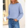 imageBTFBM Womens Loose Pullover Sweaters Fall Winter Clothes 2025 Crewneck Slouchy Sweater Long Sleeve Casual Knitted TopsBlue