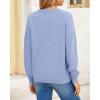 imageBTFBM Womens Loose Pullover Sweaters Fall Winter Clothes 2025 Crewneck Slouchy Sweater Long Sleeve Casual Knitted TopsBlue