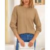 imageBTFBM Womens Loose Pullover Sweaters Fall Winter Clothes 2025 Crewneck Slouchy Sweater Long Sleeve Casual Knitted TopsKhaki