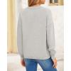 imageBTFBM Womens Loose Pullover Sweaters Fall Winter Clothes 2025 Crewneck Slouchy Sweater Long Sleeve Casual Knitted TopsLight Grey