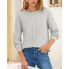 imageBTFBM Womens Loose Pullover Sweaters Fall Winter Clothes 2025 Crewneck Slouchy Sweater Long Sleeve Casual Knitted TopsLight Grey