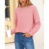 imageBTFBM Womens Loose Pullover Sweaters Fall Winter Clothes 2025 Crewneck Slouchy Sweater Long Sleeve Casual Knitted TopsPink