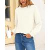 imageBTFBM Womens Loose Pullover Sweaters Fall Winter Clothes 2025 Crewneck Slouchy Sweater Long Sleeve Casual Knitted TopsWhite