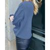 imageBTFBM Fall Sweaters for Women 2025 Crew Neck Long Sleeve Hollow Out Swiss Dot Knit Casual Pullover Tops Fashion ClothingBlue