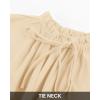 imageBTFBM Long Sleeve Fall Dresses for Women 2025 Summer Casual Tie Neck Ruffle Tiered A Line Wedding Guest Short Mini DressLong Sleeve Apricot