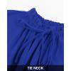 imageBTFBM Long Sleeve Fall Dresses for Women 2025 Summer Casual Tie Neck Ruffle Tiered A Line Wedding Guest Short Mini DressLong Sleeve Bright Blue